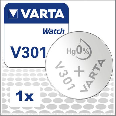 1x Varta V301 / SR43 Watch Uhrenbatterien Fachhandelsware V 301 SR43SW