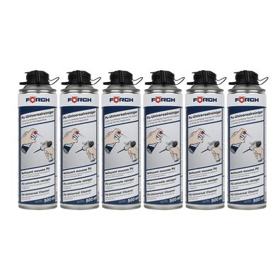 6x FOERCH PU-UNIVERSALREINIGER 0.5 LTR Montageschaum PU - Schaum Bauschaum