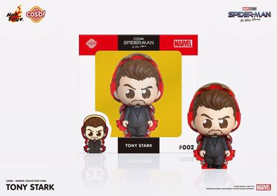 Spider-Man - Tony Stark Hot Toys Cosbi Bobble Head Figur 032 - 9 cm Groß NEU OVP