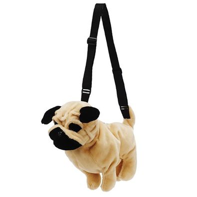 Tasche Mops aus Plüsch 35cm