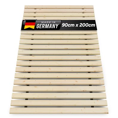 Rollrost 90x200 cm 20mm 300Kg Lattenrost 20 Lamellen 4 Softkanten