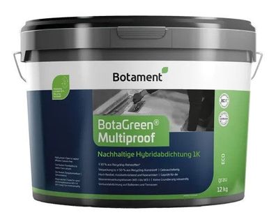 12 kg Botament BotaGreen Multiproof 1K Hybridabdichtung Abdichtung Dichtfolie