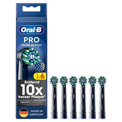 Oral-B Pro CrossAction 6er, Black Aufsteckbürsten