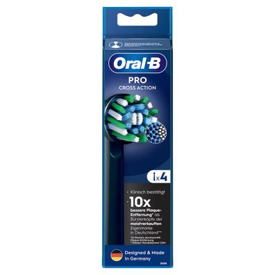 Oral-B Pro CrossAction 4er, schwarz Aufsteckbürsten