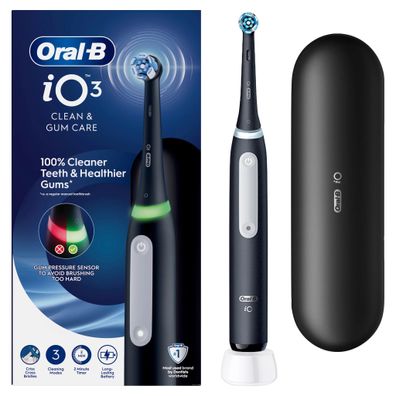 Oral-B iO Series 3 Matt Black mit Reiseetui Elektrische Zahnbürste