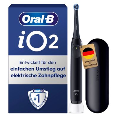 Oral-B iO Series 2, mit Reiseetui Night Black Elektrische Zahnbürste