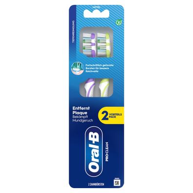 Oral-B Pro-Clean 40 Medium 2ct Handzahnbürste