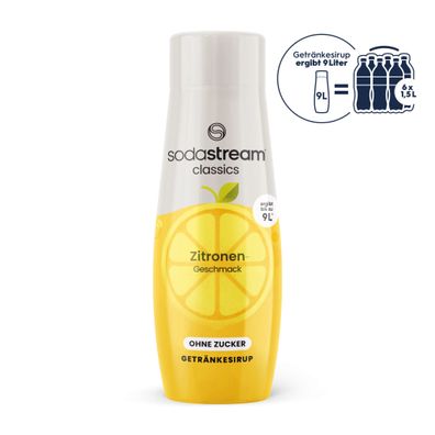 SodaStream Zitrone ohne Zucker Sirup 440ml Sirup für SodaStream