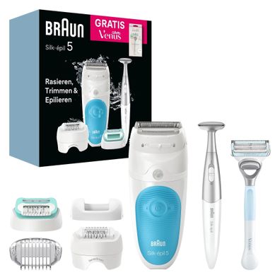 Braun Silk-épil 5-810 + Gillette Venus Intim-Trimmer Epiliergerät inkl. Trimmer