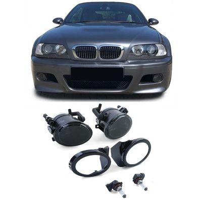 Klarglas Nebelscheinwerfer Set Smoke Schwarz passt für BMW E46 E39 M-Paket M3 M5