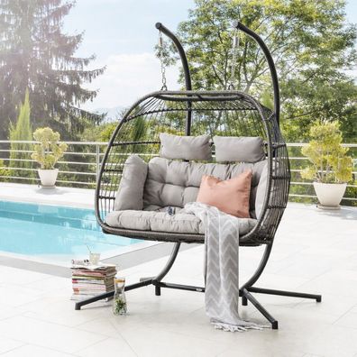 Destiny Hängesessel COCO DOUBLE RELAX für 2 Personen, inkl. Gestell mit Auflagen