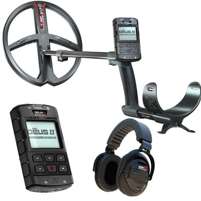 XP DEUS 2 II 34 FMF RC WSA XL ST Metalldetektor, 34x28cm Spule WSA XL ST Kopfhörer (D
