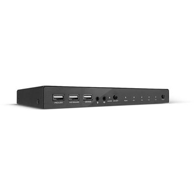 4 Port KVM Switch HDMI 4K60, USB 2.0 & Audio (schwarz)
