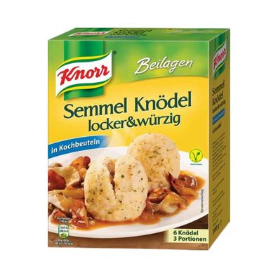 Knorr Beilagen Semmelknödel, 6 Stück, in Kochbeuteln, 200 Gramm