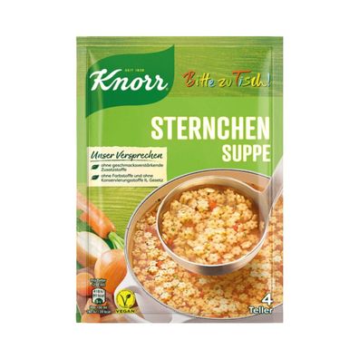 Knorr Bitte zu Tisch! Sternchensuppe, vegan, 4 Teller, 112g