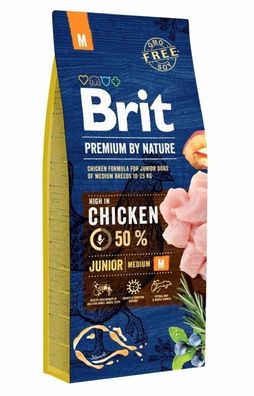 Brit Premium by Nature M Junior 15kg