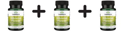 3 x Swanson Full Spectrum Hibiscus Flower, 400mg - 60 caps