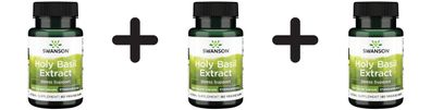 3 x Swanson Holy Basil Extract, 400mg - 60 vcaps