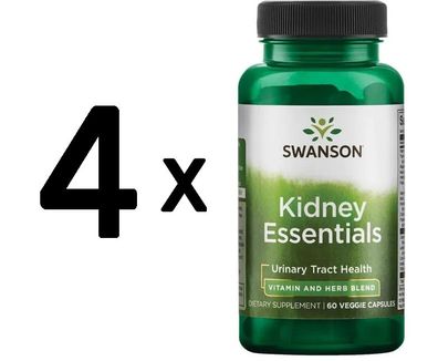 4 x Swanson Kidney Essentials - 60 vcaps