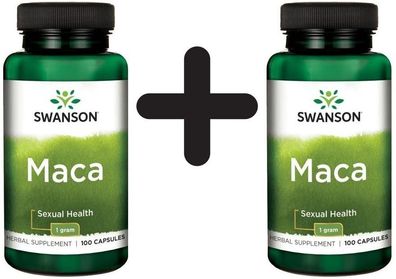 2 x Swanson Maca, 500mg - 100 caps