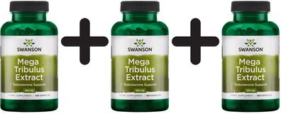3 x Swanson Mega Tribulus Extract - 120 caps