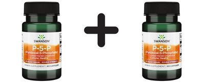 2 x Swanson P-5-P (Pyridoxal-5-Phosphate) Coenzymated Vitamin B-6 - 60 caps