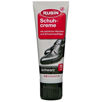 Rubina Schuhcreme Schwarz Lederpflege 250 ml Dose