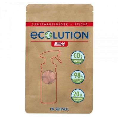 Ecolution Milizid Sticks Umweltfreundliche Sanitärreiniger, 20 x 3g