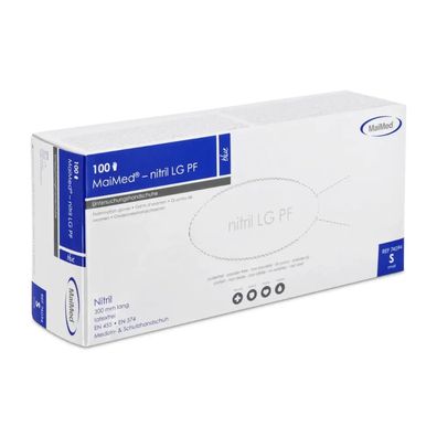 GVS Nitril Handschuhe XL Ungepudert Blau 300mm Stulpe 100 Stück