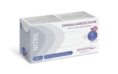Nitril Einmalhandschuhe Sensilind Premium Violett, Größe XL (9-10)