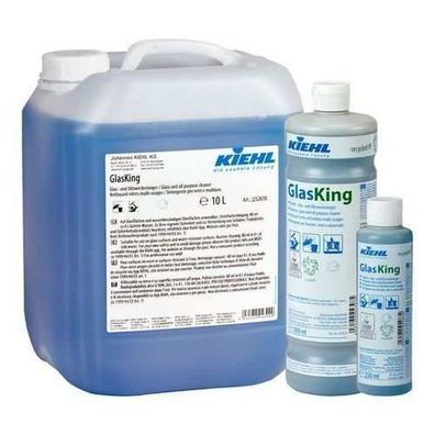 Glas King 1L Glasflasche Transparente, Robuste Flasche Mit Schraubverschluss