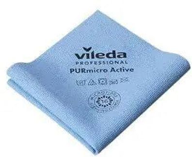 PURmicro Active Reinigungstuch Mikrofaser, Blau, 38x35 cm