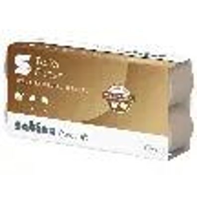 Satino PureSoft Toilettenpapier Kleinrollen, 2lg, 9,4x11cm, 250 Blatt, soft beige, Re