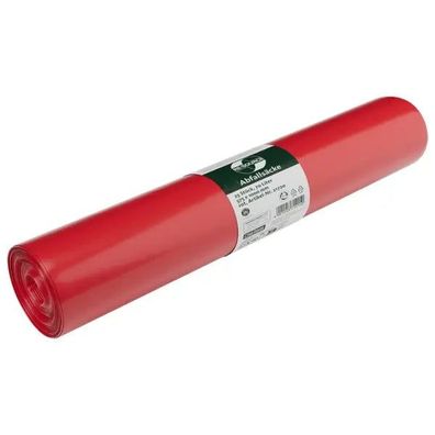 RE: OURCE - Abfallsäcke aus Recycling-LDPE, 70L, rot, 575x1000mm, 29my, 25 St/Ro