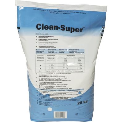 Clean-Super Vollwaschmittel 20kg Sack Für Gewerbe & Haushalt