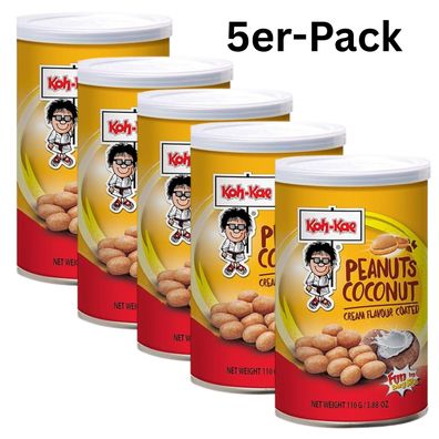 5er-Pack Koh-Kae Erdnüsse Kokosgeschmack 110g