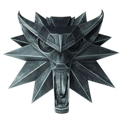 Dark Horse Wolfmedaillon Wandrelief | The Witcher Wanddekoration | 15 cm