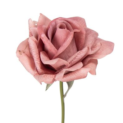 Clayre & Eef Kunstblume Rose 35 cm Rosa Kunststoff (Gr. 10x10x35 cm)