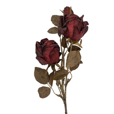 Clayre & Eef Kunstblume Rose 70 cm Rot Kunststoff (Gr. 12x12x70 cm)