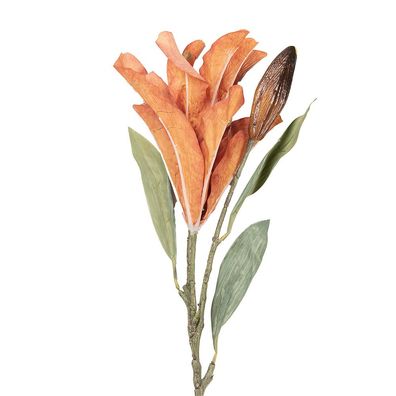Clayre & Eef Kunstblume 88 cm Orange Kunststoff (Gr. 12x16x88 cm)