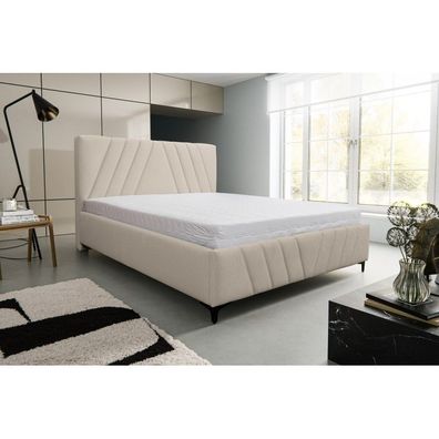 Capo Polsterbett mit Bettkasten verschiedene Farben 160x200 grau