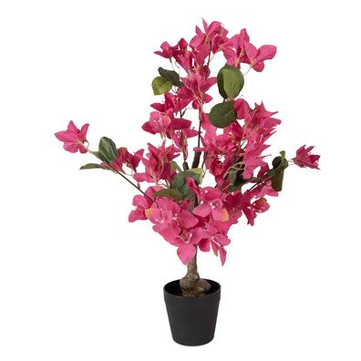 Clayre & Eef Künstlicher Bougainvillea-Baum 25x25x60 cm Rosa Kunststoff