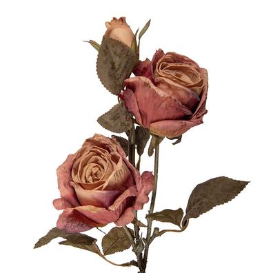 Clayre & Eef Kunstblume Rose 70 cm Rosa Kunststoff (Gr. 12x12x70 cm)