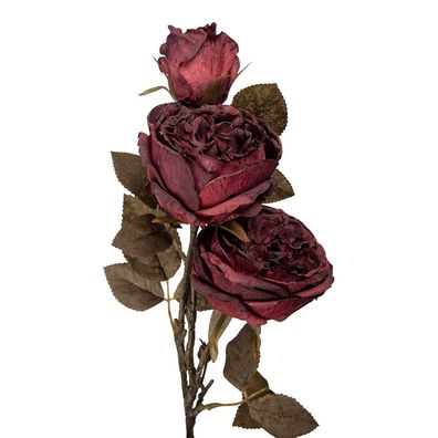 Clayre & Eef Kunstblume 70 cm Rot Kunststoff (Gr. 12x15x70 cm)