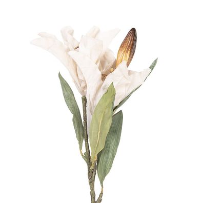 Clayre & Eef Kunstblume 88 cm Beige Kunststoff (Gr. 12x16x88 cm)