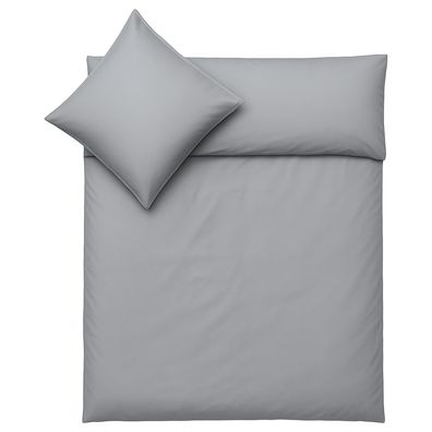 Bettwäsche 135x200cm + 80x80cm Microfaser mit Reißverschluss weich atmungsaktiv