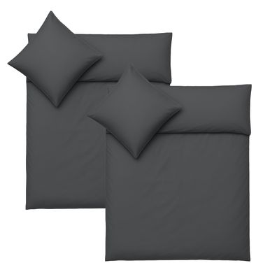 4 tlg Bettwäsche 135x200cm + 80x80cm Microfaser mit Reißverschluss weich atmungsaktiv