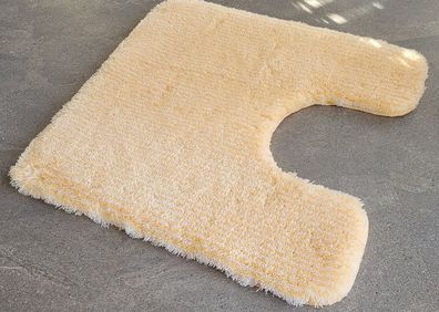 Minya Sandelholz WC-Vorleger mit Ausschnitt 55×55cm| Florhöhe: 25mm| ohne Latex