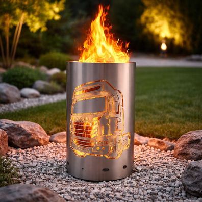 Feuertonne, Feuerkorb Feuerschale mit SCANIA Truck Motiv