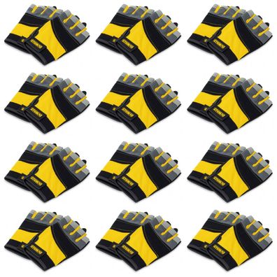 12 Paar DeWalt Grip Arbeitshandschuhe Fingerfreie Handschuhe fingerlos Größe 10